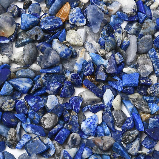 Lapis Lazuli Gemstone Chip Beads No Hole 20g