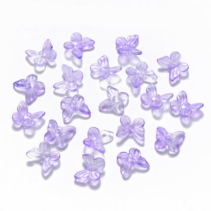 Glass Butterfly Bead Medium Orchid 10pc
