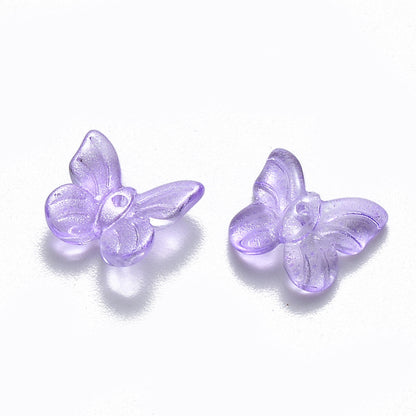 Glass Butterfly Bead Medium Orchid 10pc