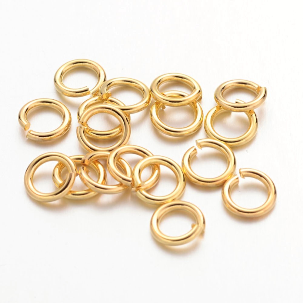 Open Jump Ring Golden Color 6MM 18 Gauge 90pc/10g