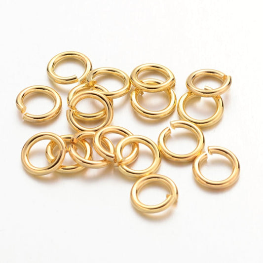 Open Jump Ring Golden Color 6MM 18 Gauge 90pc/10g