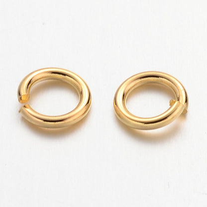 Open Jump Ring Golden Color 6MM 18 Gauge 90pc/10g