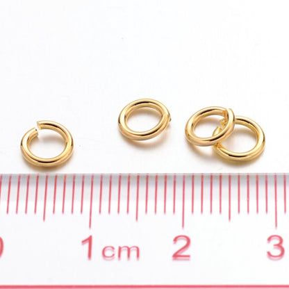 Open Jump Ring Golden Color 6MM 18 Gauge 90pc/10g