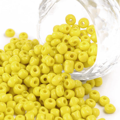 Glass Seed Bead Opaque Yellow 6/0