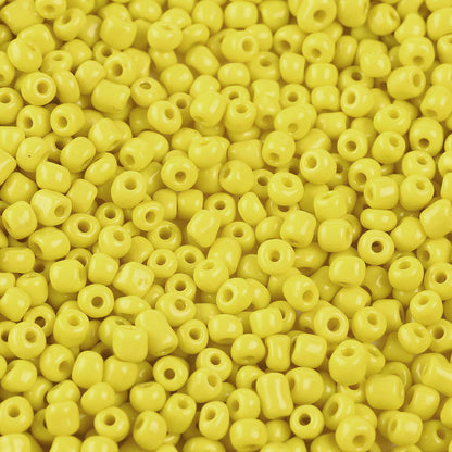 Glass Seed Bead Opaque Yellow 6/0