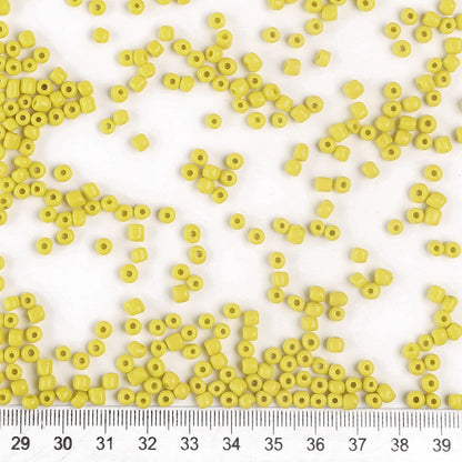 Glass Seed Bead Opaque Yellow 6/0