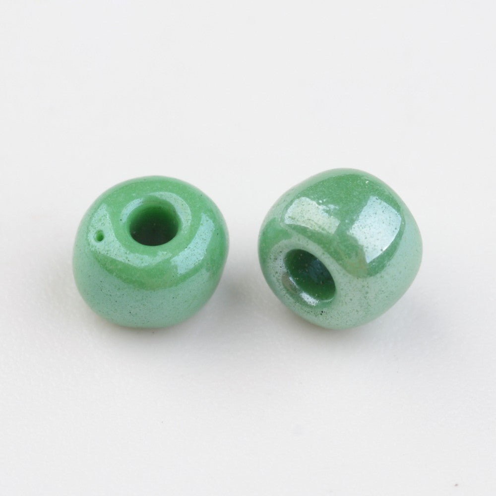Glass Seed Bead Luster Med Sea Green 6/0