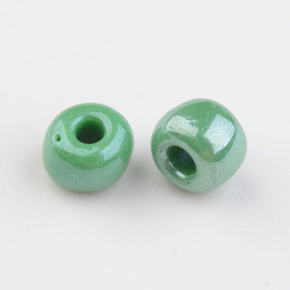 Glass Seed Bead Luster Med Sea Green 6/0