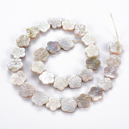 Shell Bead Flower 11x14mm hole 0.6mm 1pc