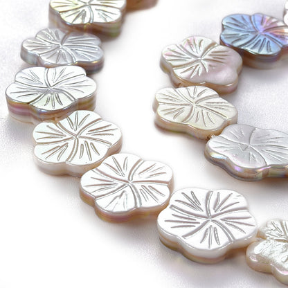 Shell Bead Flower 11x14mm hole 0.6mm 1pc