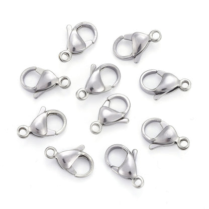 Lobster Claw Clasps 304 Stainless Steel 15mm 20pc