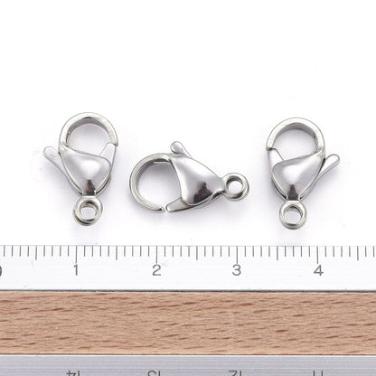 Lobster Claw Clasps 304 Stainless Steel 15mm 20pc