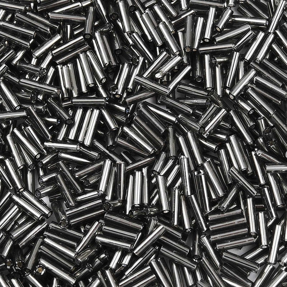 Glass Bugle Bead S/L Grey - Alberta Bead Store
