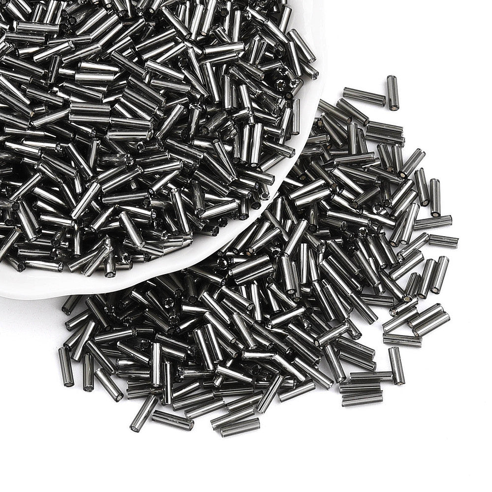 Glass Bugle Bead S/L Grey - Alberta Bead Store