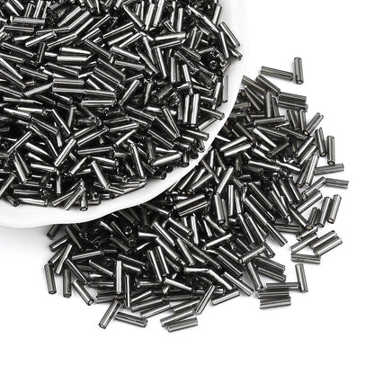 Glass Bugle Bead S/L Grey - Alberta Bead Store