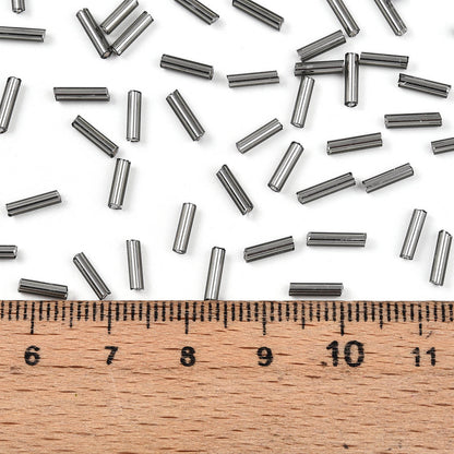 Glass Bugle Bead S/L Grey - Alberta Bead Store