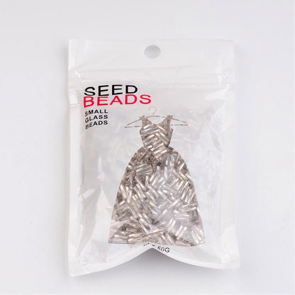Glass Bugle Bead Twist S/L White - Alberta Bead Store