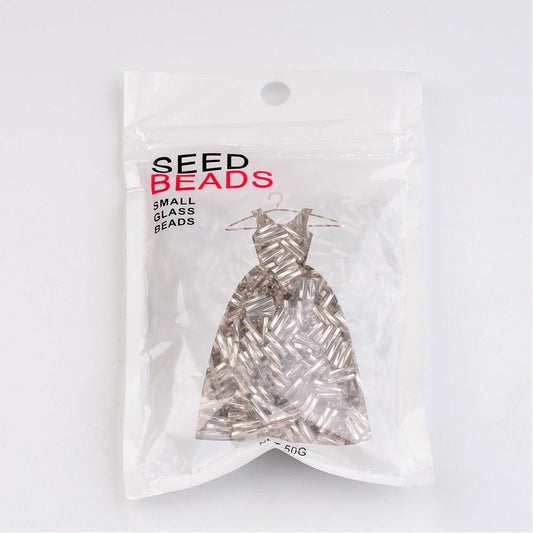 Glass Bugle Bead Twist S/L White - Alberta Bead Store