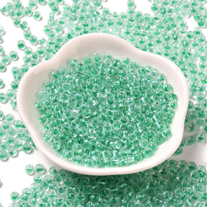 Glass Seed Bead C/L Med Spring Green 6/0