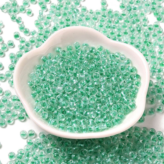 Glass Seed Bead C/L Med Spring Green 6/0