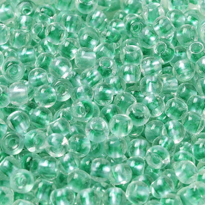 Glass Seed Bead C/L Med Spring Green 6/0