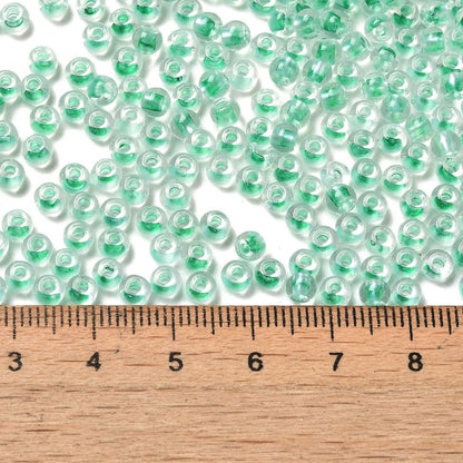 Glass Seed Bead C/L Med Spring Green 6/0
