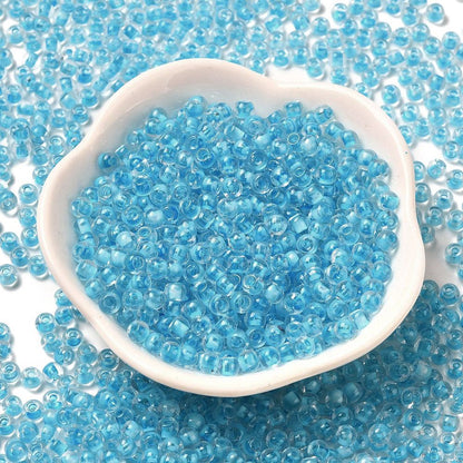 Glass Seed Bead C/L Deep Sky Blue 6/0