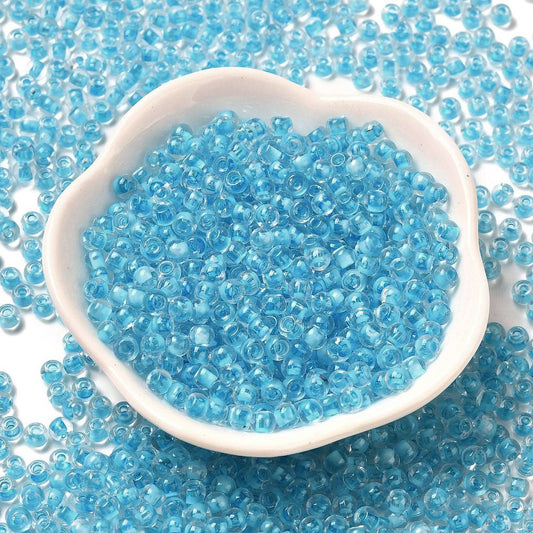 Glass Seed Bead C/L Deep Sky Blue 6/0