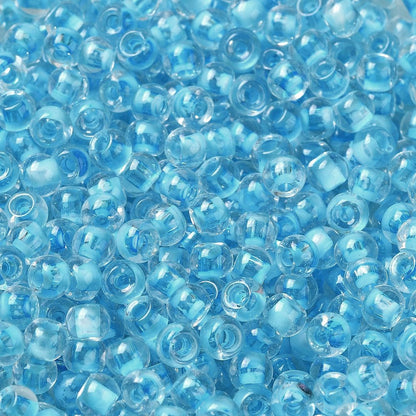 Glass Seed Bead C/L Deep Sky Blue 6/0