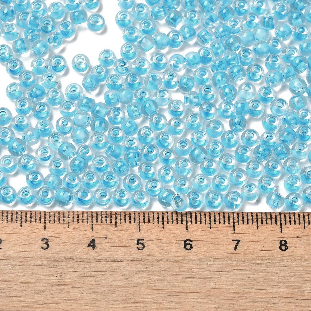 Glass Seed Bead C/L Deep Sky Blue 6/0