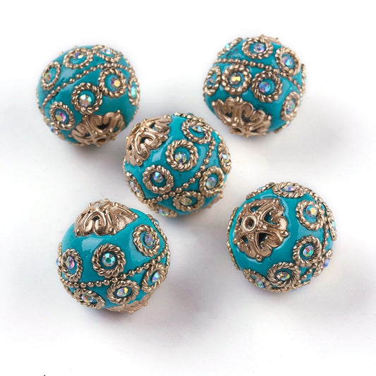 Indonesia Bead Turquoise 20mm 1pc