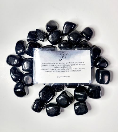 Jet Tumbled Stone | Crystals and Sun Signs Co