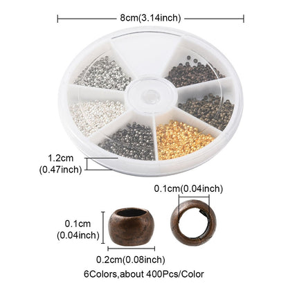 Crimp Bead Mixed Color 2376pc/box - Alberta Bead Store