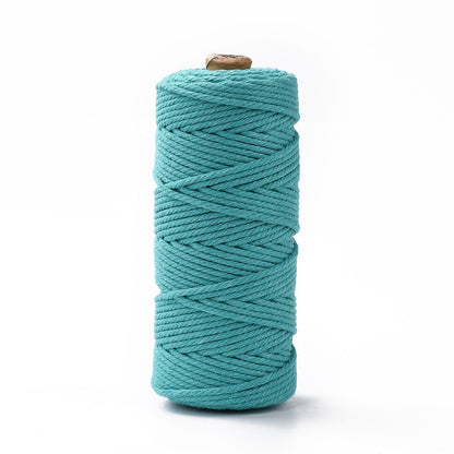 Macrame Cotton Cord Turquoise 3MM Twist 100M