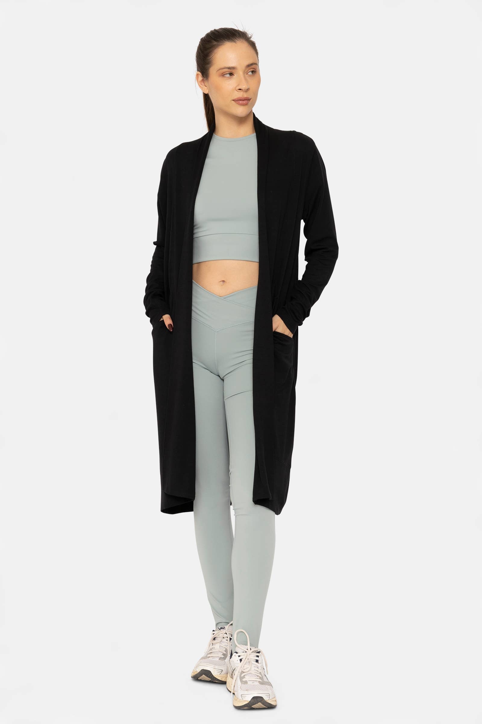 Luxe Draped Cardigan Black - Mono B
