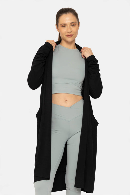 Luxe Draped Cardigan Black - Mono B