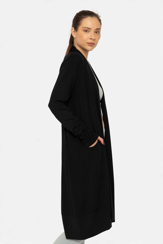 Luxe Draped Cardigan Black - Mono B