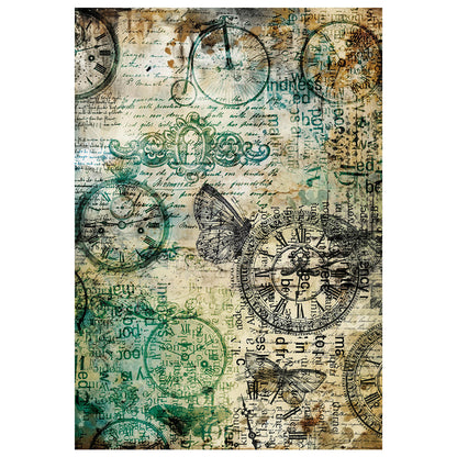 Mixed Media Rice Paper A4 Set 4/Pkg Time Capsule - Ecstasy Crafts