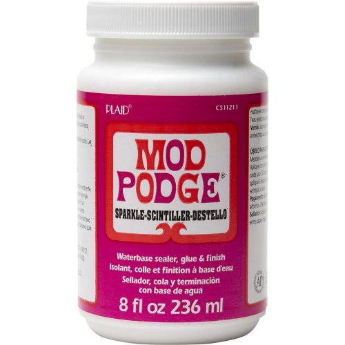 Mod Podge Waterbase Sealer/Glue/Finish, Sparkle (8oz) | Alberta Bead Store