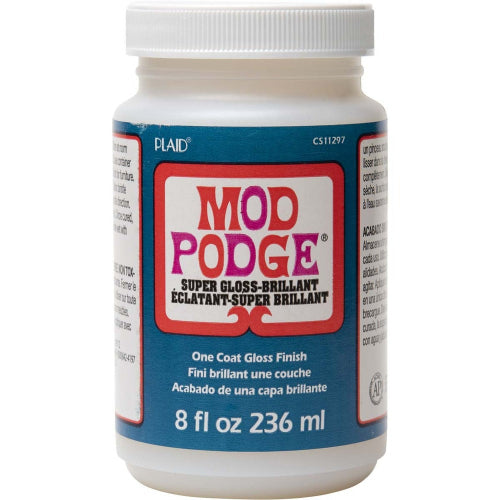 Mod Podge Waterbase Sealer/Glue/Finish, Super Gloss (8oz) | Alberta Bead Store