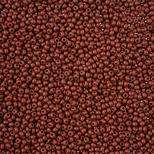 Czech Seed Bead 11/0 PermaLux Dyed Chalk Brown | Alberta Bead Store