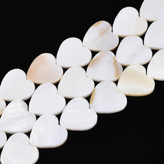 Shell Bead Heart Shape 18MM 5pc