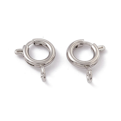 Spring Ring Clasps 201SS Non-tarnish Silver 8x1.8mm 5pc