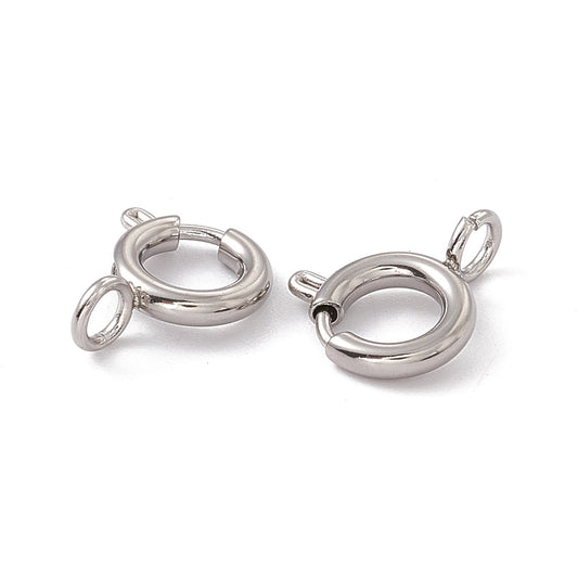 Spring Ring Clasps 201SS Non-Tarnish 10x2mm 5pc