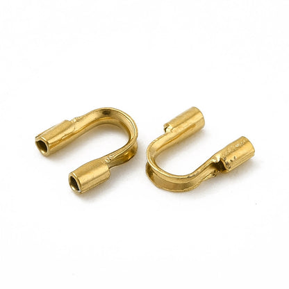 Wire Guardian 304SS Golden 5x4.5x1.2mm 100pc - Alberta Bead Store