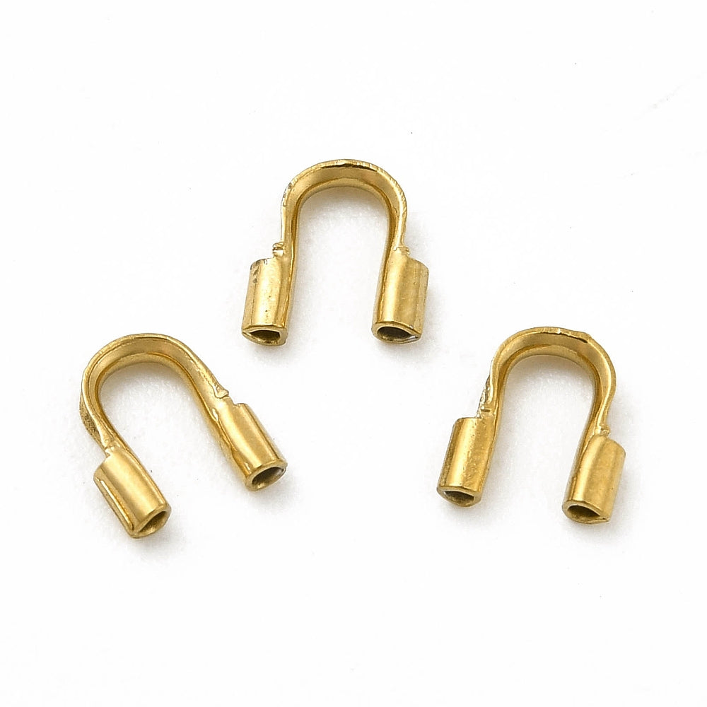 Wire Guardian 304SS Golden 5x4.5x1.2mm 100pc - Alberta Bead Store