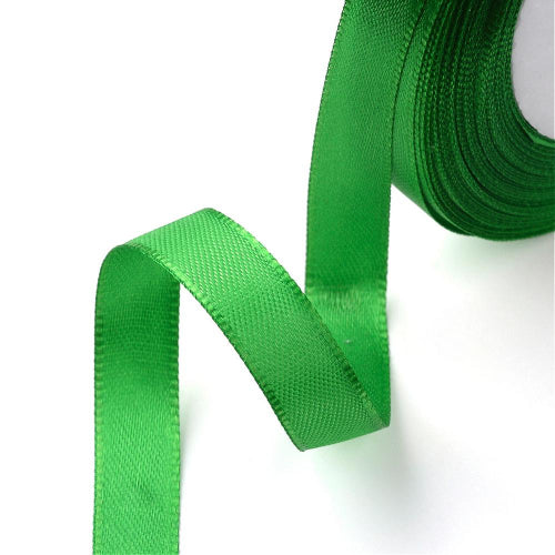 Satin Ribbon Green 3/8" - Alberta Bead Store