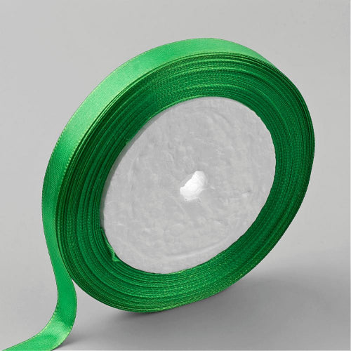 Satin Ribbon Green 3/8" - Alberta Bead Store