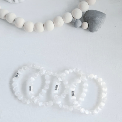 Selenite gemstone bracelet online
