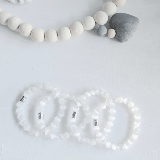 Selenite gemstone bracelet online